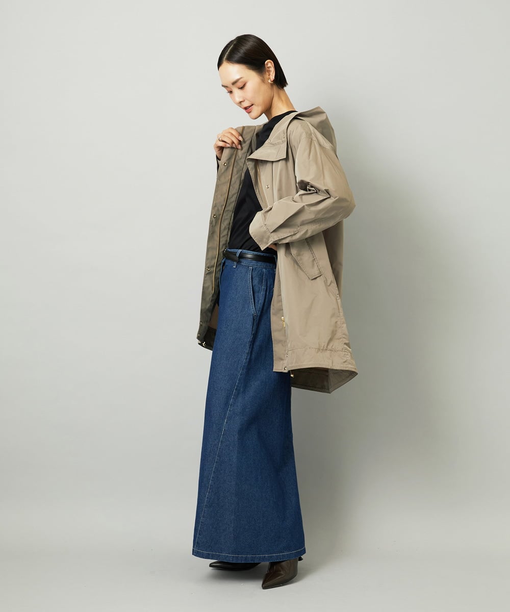 FMJAD12490 MICHEL KLEIN(ミッシェルクラン) キルトライナー付きフードコート ベージュ