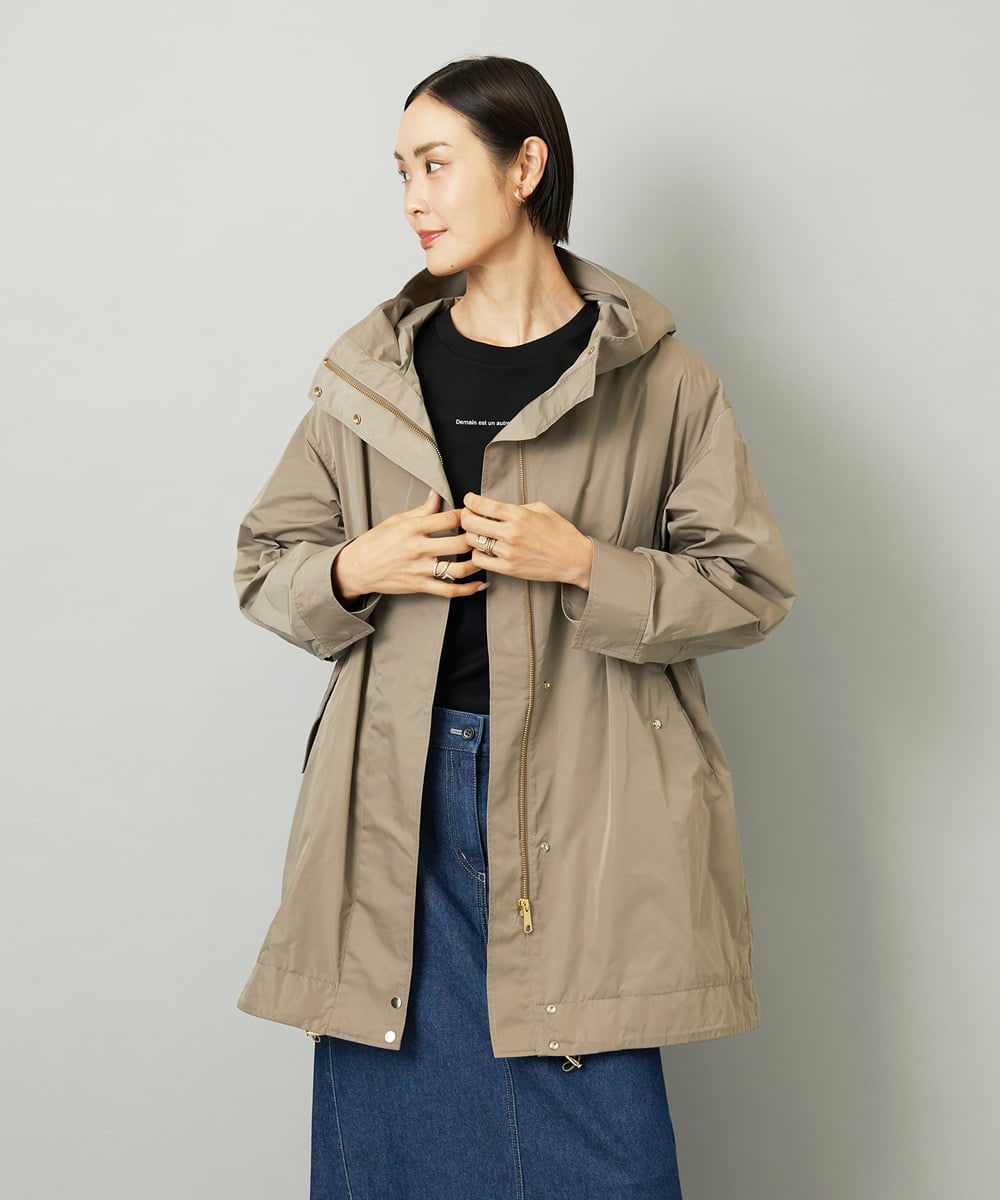 FMJAD12490 MICHEL KLEIN(ミッシェルクラン) キルトライナー付きフードコート ベージュ