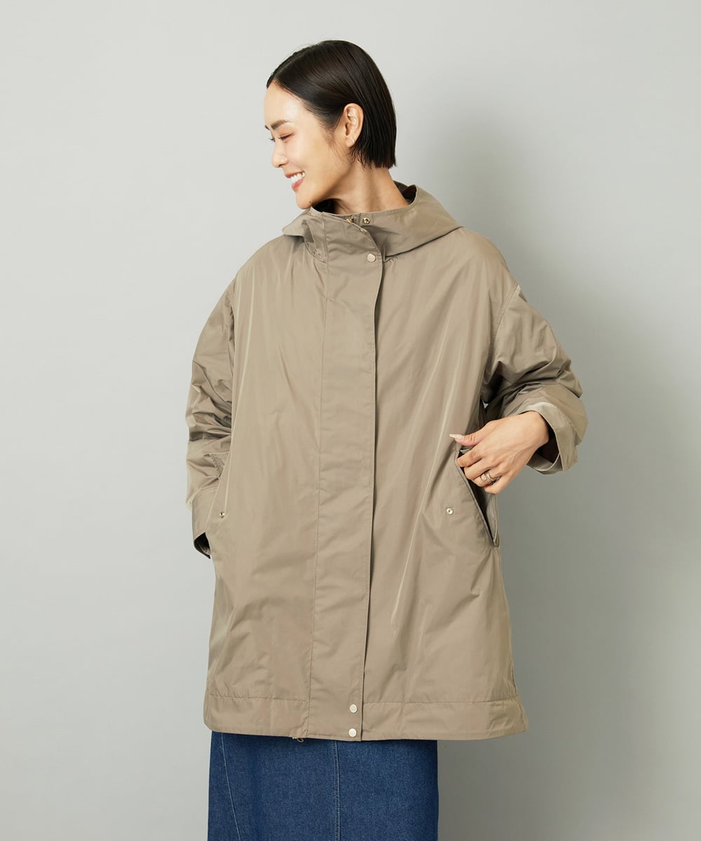FMJAD12490 MICHEL KLEIN(ミッシェルクラン) キルトライナー付きフードコート ベージュ