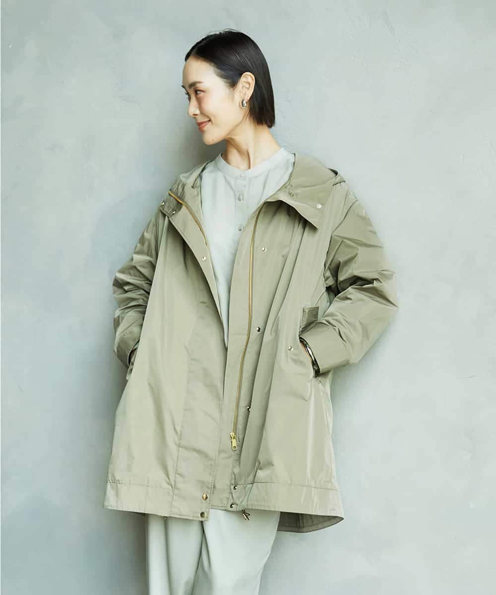 FMJAD12490 MICHEL KLEIN(ミッシェルクラン) キルトライナー付きフードコート ベージュ