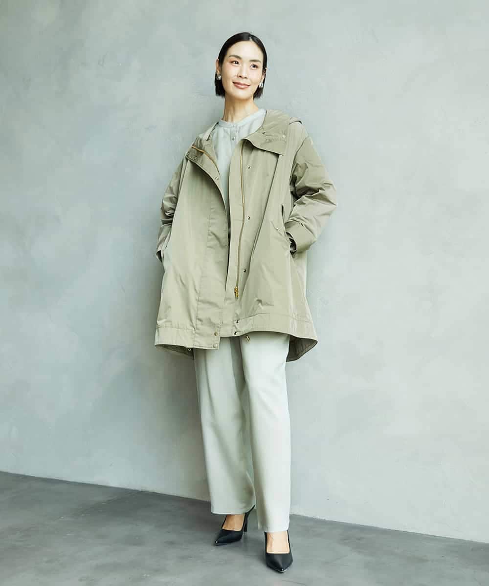 FMJAD12490 MICHEL KLEIN(ミッシェルクラン) キルトライナー付きフードコート ベージュ