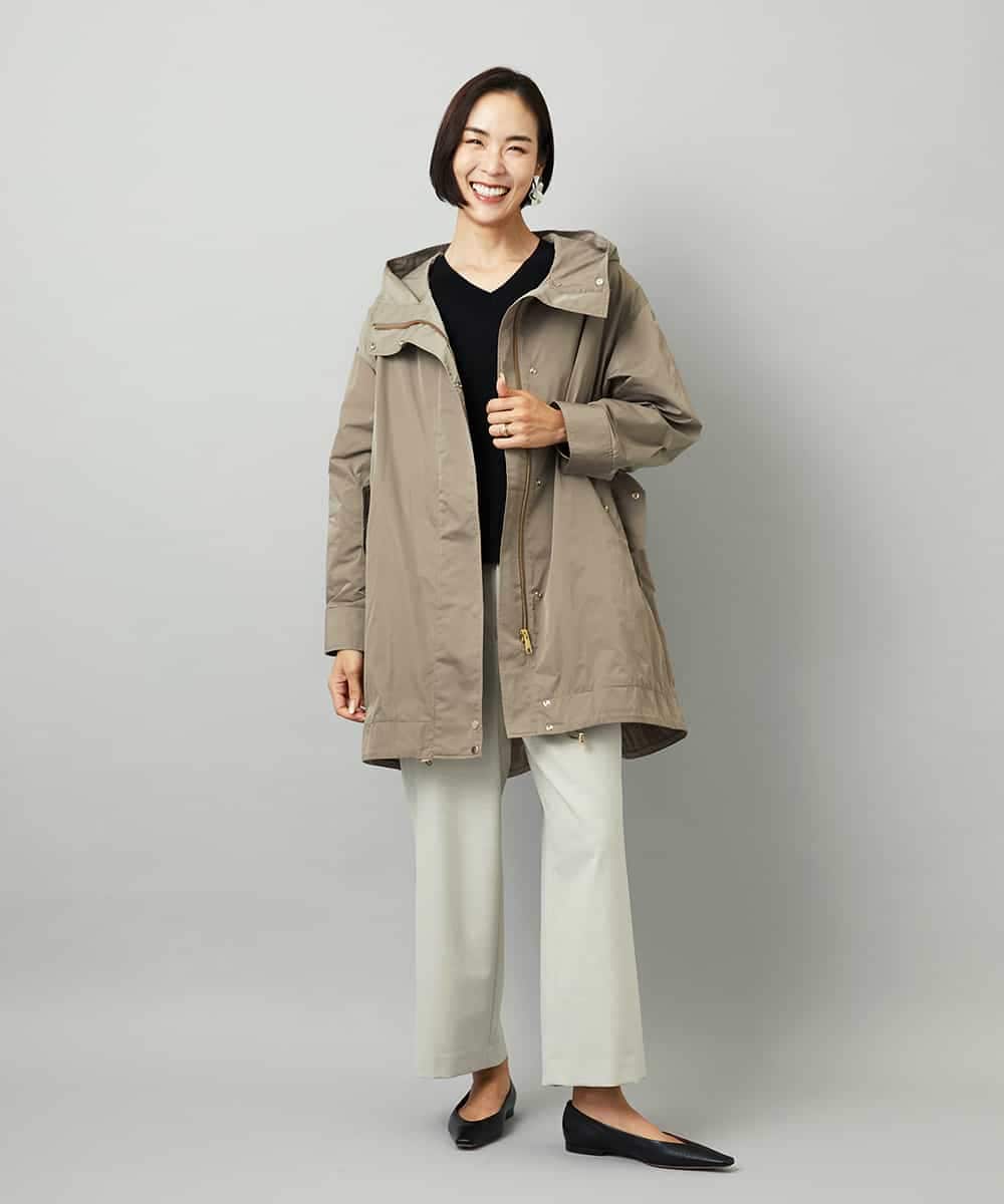 FMJAD12490 MICHEL KLEIN(ミッシェルクラン) キルトライナー付きフードコート ベージュ
