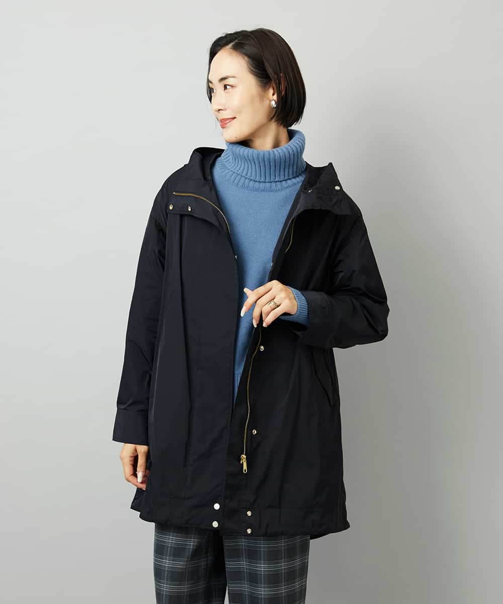 FMJAD12490 MICHEL KLEIN(ミッシェルクラン) キルトライナー付きフードコート ベージュ