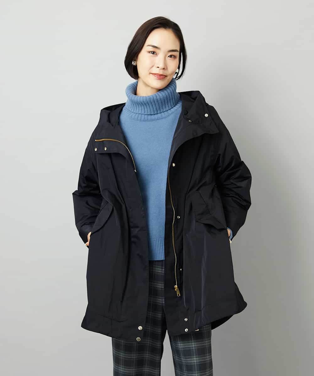 FMJAD12490 MICHEL KLEIN(ミッシェルクラン) キルトライナー付きフードコート ベージュ