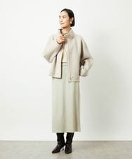 FMJAD15530 MICHEL KLEIN(ミッシェルクラン) スタンドカラーショートコート ベージュ