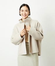 FMJAD15530 MICHEL KLEIN(ミッシェルクラン) スタンドカラーショートコート ベージュ