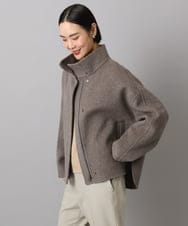 FMJAD15530 MICHEL KLEIN(ミッシェルクラン) スタンドカラーショートコート ブラウン
