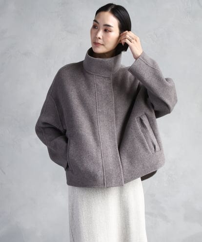 FMJAD15530 MICHEL KLEIN スタンドカラーショートコート