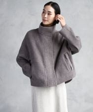 FMJAD15530 MICHEL KLEIN(ミッシェルクラン) スタンドカラーショートコート ブラウン