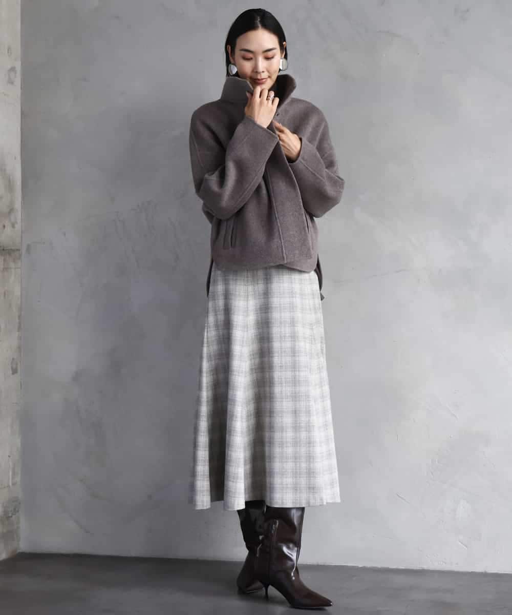 FMJAD15530 MICHEL KLEIN(ミッシェルクラン) スタンドカラーショートコート ベージュ