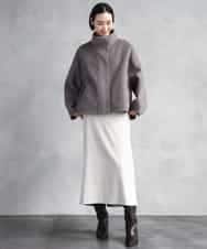 FMJAD15530 MICHEL KLEIN(ミッシェルクラン) スタンドカラーショートコート ベージュ