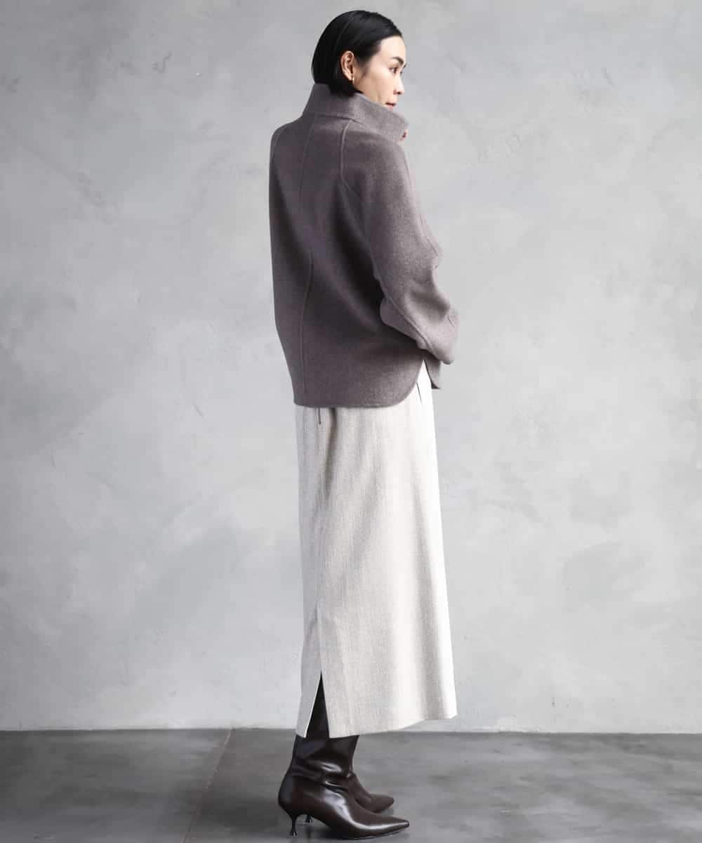 FMJAD15530 MICHEL KLEIN(ミッシェルクラン) スタンドカラーショートコート ベージュ