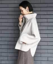 FMJAD15530 MICHEL KLEIN(ミッシェルクラン) スタンドカラーショートコート ベージュ