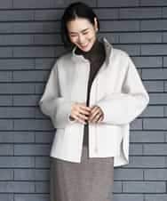 FMJAD15530 MICHEL KLEIN(ミッシェルクラン) スタンドカラーショートコート ベージュ