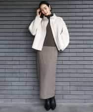 FMJAD15530 MICHEL KLEIN(ミッシェルクラン) スタンドカラーショートコート ベージュ