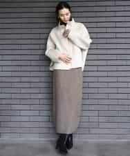 FMJAD15530 MICHEL KLEIN(ミッシェルクラン) スタンドカラーショートコート ベージュ