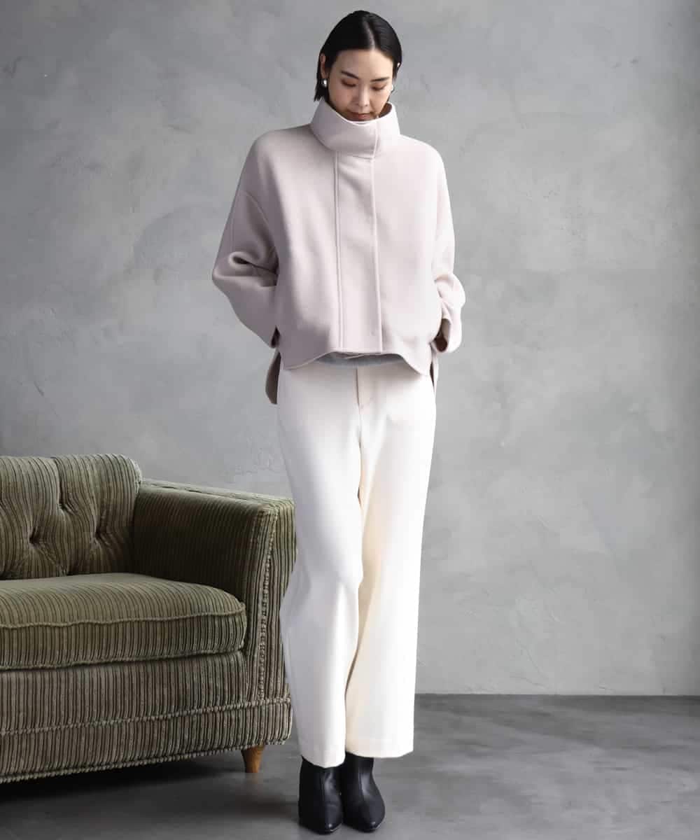 FMJAD15530 MICHEL KLEIN(ミッシェルクラン) スタンドカラーショートコート ベージュ