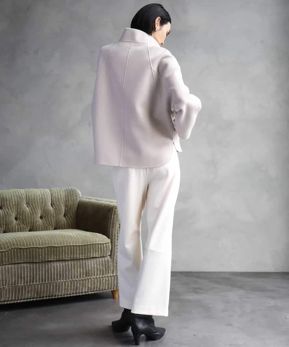 FMJAD15530 MICHEL KLEIN(ミッシェルクラン) スタンドカラーショートコート ベージュ