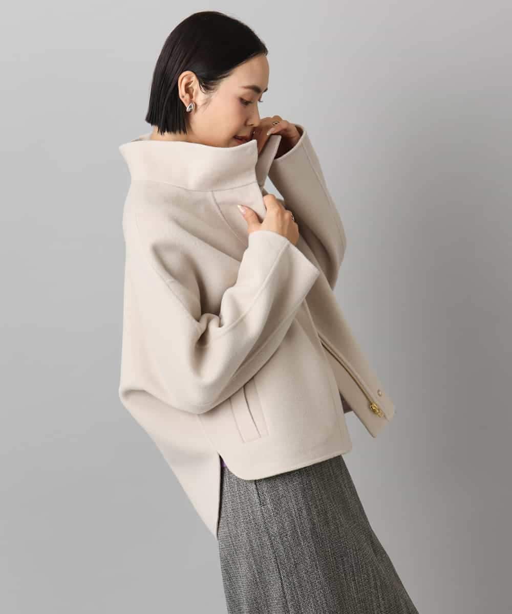 FMJAD15530 MICHEL KLEIN(ミッシェルクラン) スタンドカラーショートコート ベージュ