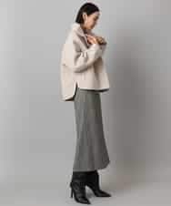 FMJAD15530 MICHEL KLEIN(ミッシェルクラン) スタンドカラーショートコート ベージュ