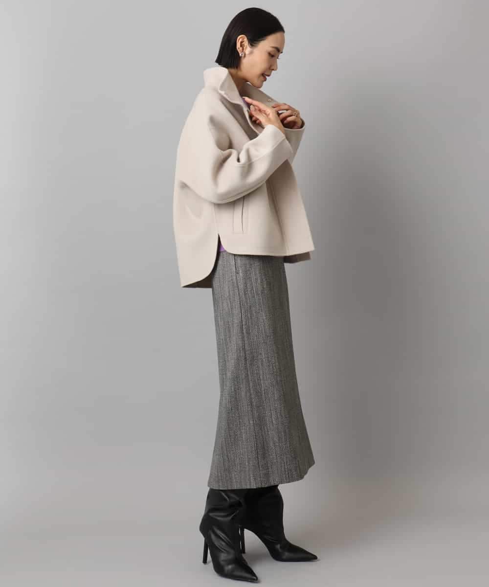 FMJAD15530 MICHEL KLEIN(ミッシェルクラン) スタンドカラーショートコート ベージュ