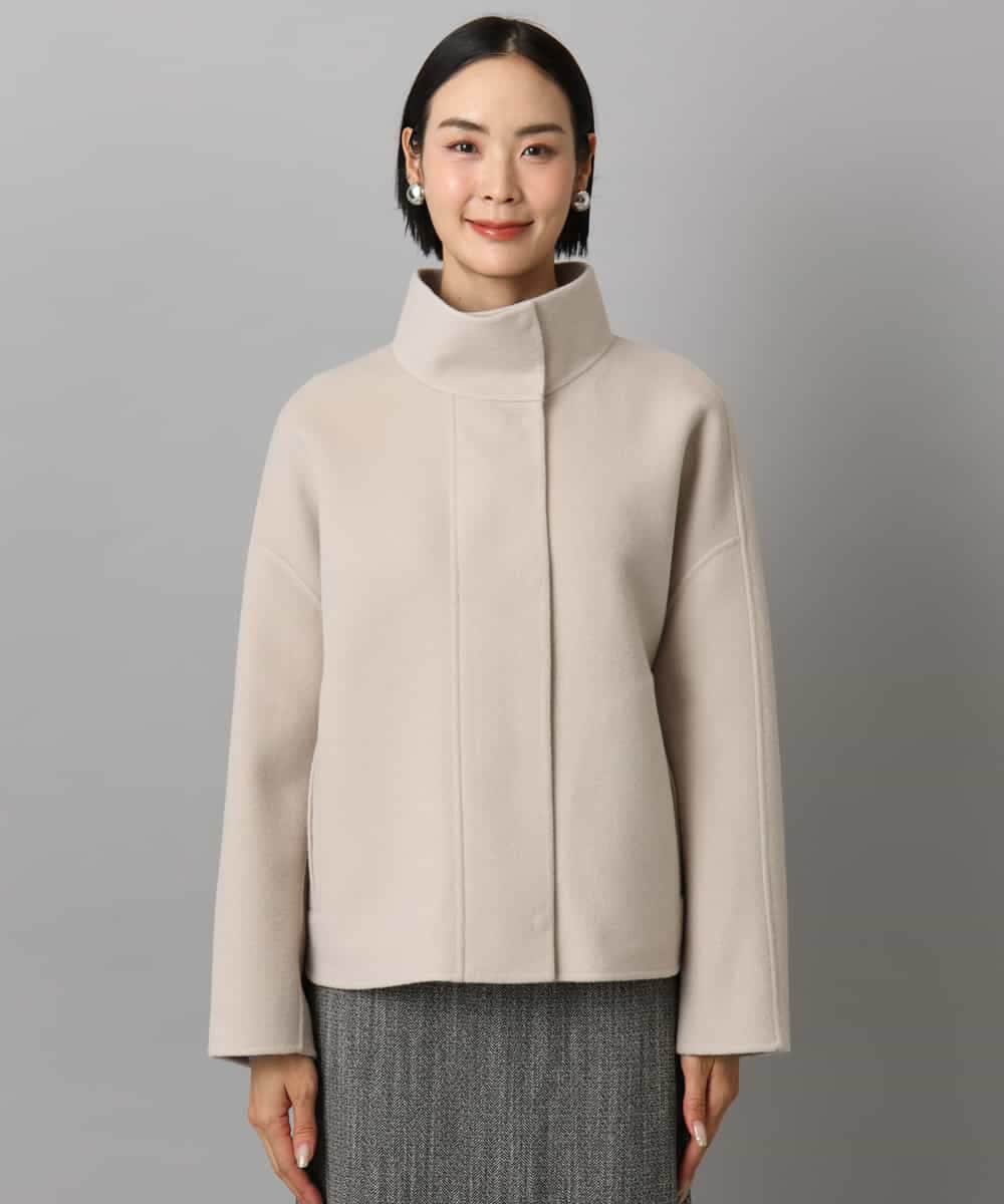 FMJAD15530 MICHEL KLEIN(ミッシェルクラン) スタンドカラーショートコート ベージュ