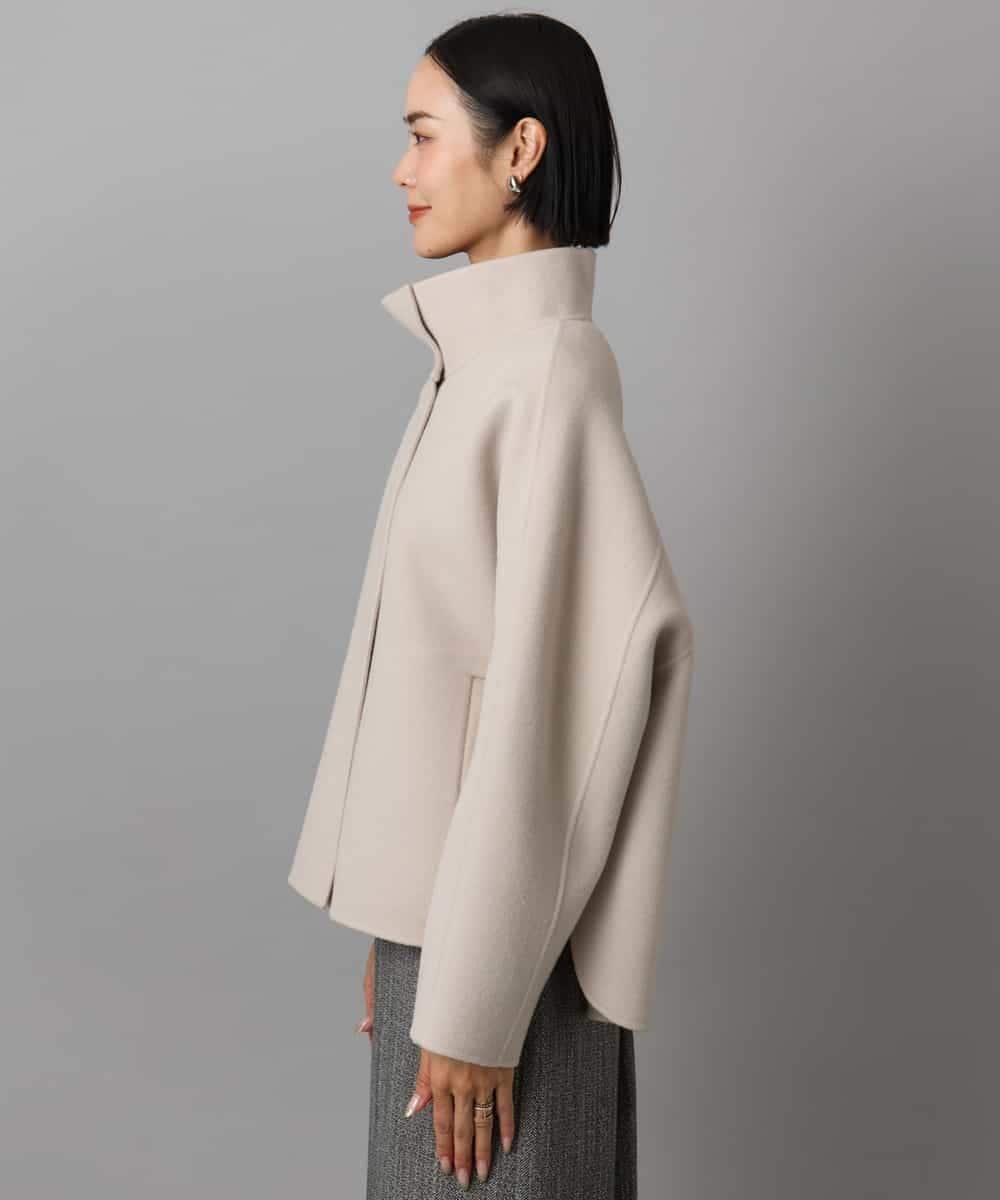 FMJAD15530 MICHEL KLEIN(ミッシェルクラン) スタンドカラーショートコート ベージュ