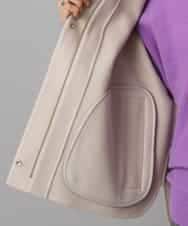 FMJAD15530 MICHEL KLEIN(ミッシェルクラン) スタンドカラーショートコート ベージュ