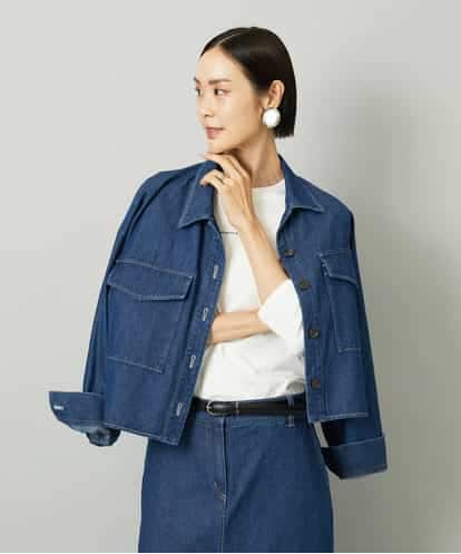 FMJAD31260 MICHEL KLEIN [セットアップ対応]デニムダブルポケットブルゾン