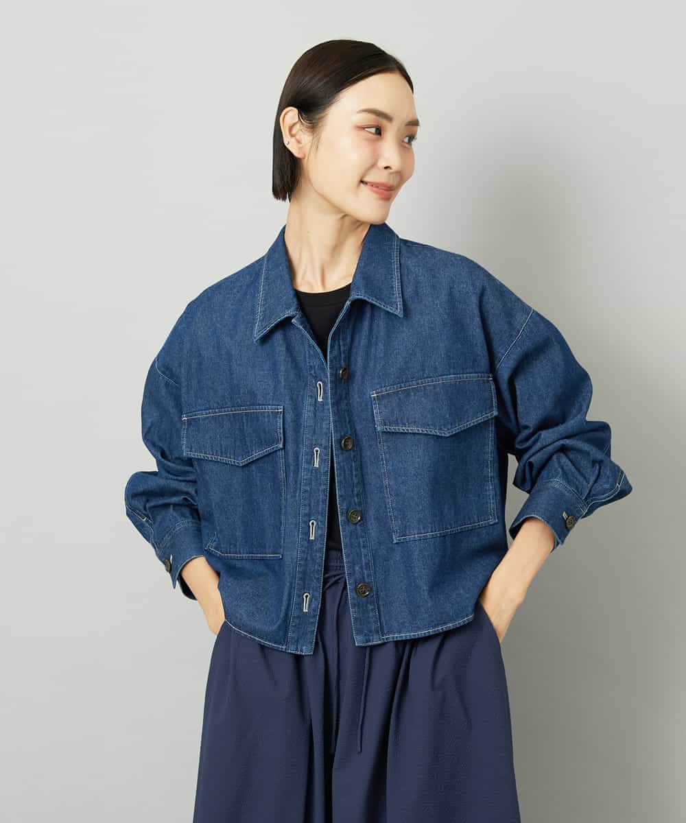 FMJAD31260 MICHEL KLEIN(ミッシェルクラン) [セットアップ対応]デニムダブルポケットブルゾン ネイビー
