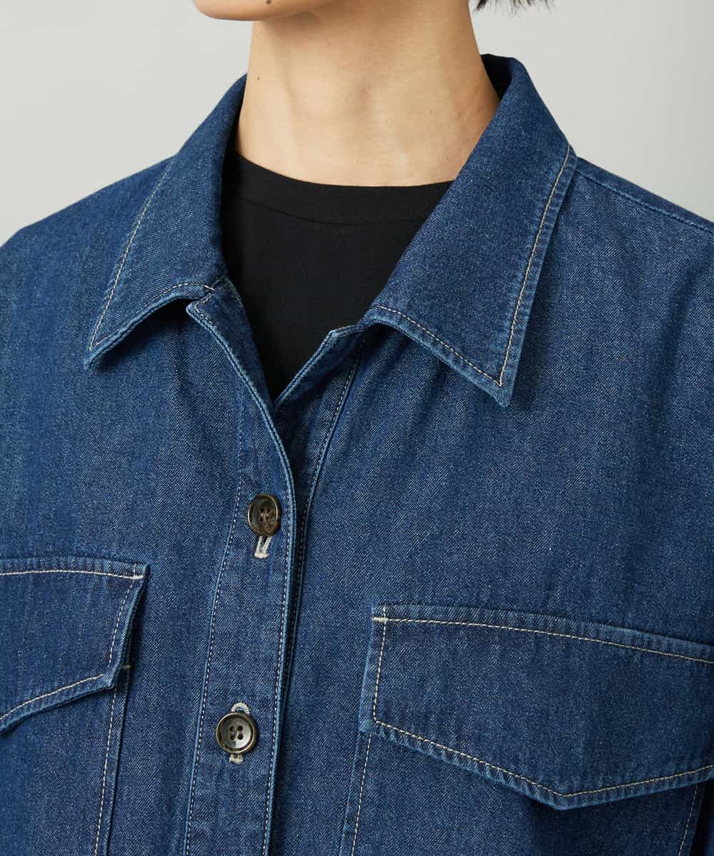FMJAD31260 MICHEL KLEIN(ミッシェルクラン) [セットアップ対応]デニムダブルポケットブルゾン ネイビー