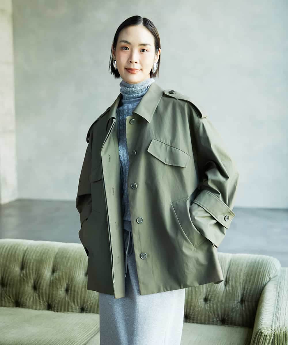 FMJAD41460 MICHEL KLEIN(ミッシェルクラン) [セットアップ対応]ミリタリーカバーオール カーキ