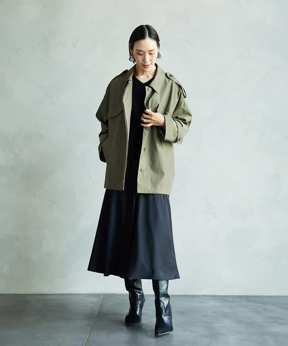 FMJAD41460 MICHEL KLEIN(ミッシェルクラン) [セットアップ対応]ミリタリーカバーオール カーキ