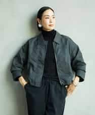 FMJAD43390 MICHEL KLEIN(ミッシェルクラン) ステンカラーショートブルゾン カーキ