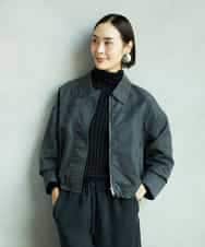 FMJAD43390 MICHEL KLEIN(ミッシェルクラン) ステンカラーショートブルゾン カーキ