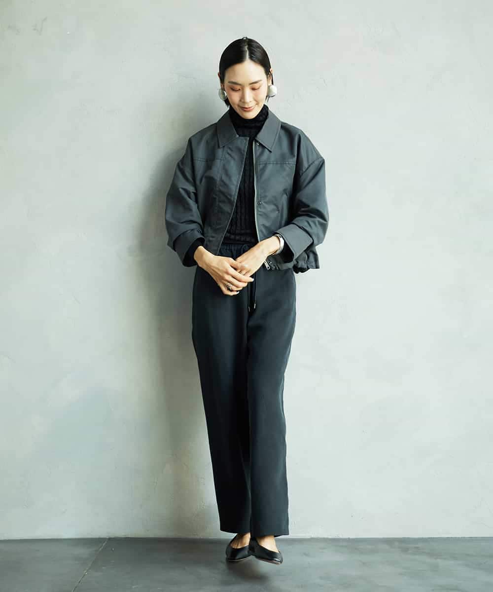 FMJAD43390 MICHEL KLEIN(ミッシェルクラン) ステンカラーショートブルゾン カーキ