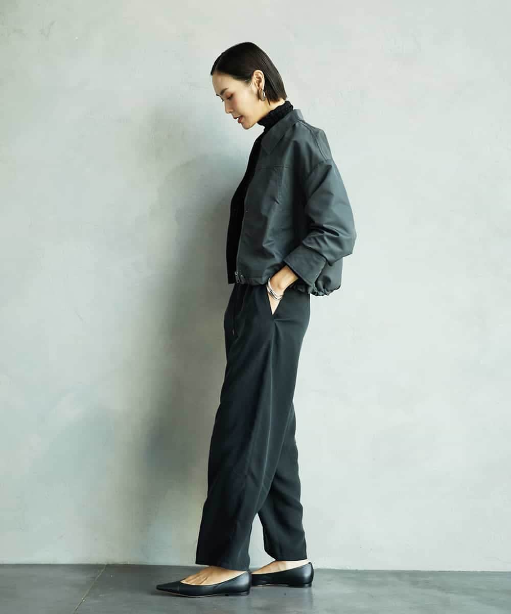 FMJAD43390 MICHEL KLEIN(ミッシェルクラン) ステンカラーショートブルゾン カーキ