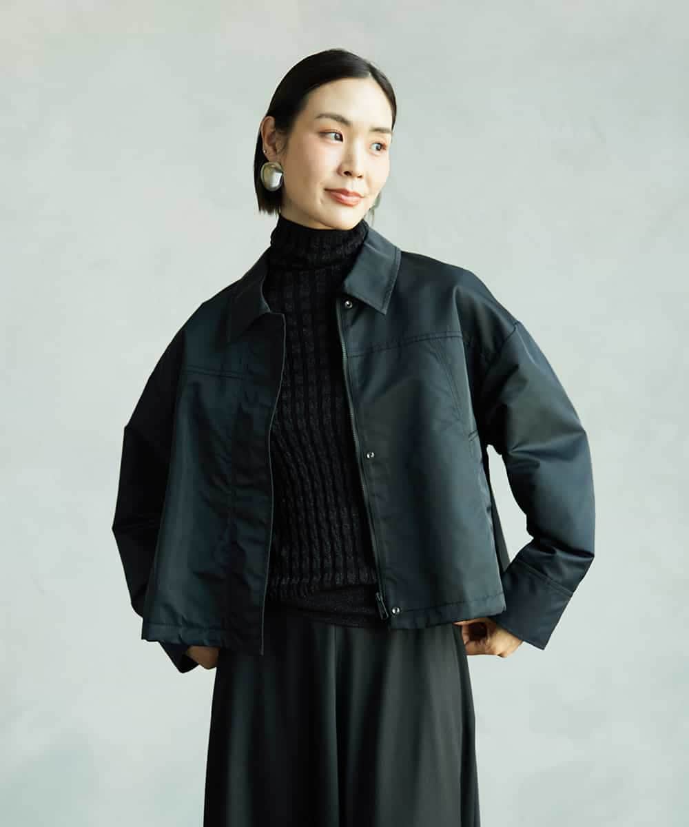 FMJAD43390 MICHEL KLEIN(ミッシェルクラン) ステンカラーショートブルゾン カーキ
