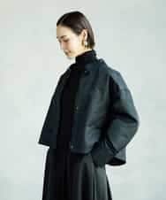 FMJAD43390 MICHEL KLEIN(ミッシェルクラン) ステンカラーショートブルゾン カーキ