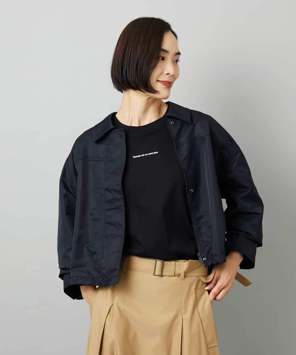 FMJAD43390 MICHEL KLEIN(ミッシェルクラン) ステンカラーショートブルゾン カーキ