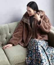 FMJAD50470 MICHEL KLEIN(ミッシェルクラン) ［2WAY］エコファーブルゾン ブラウン