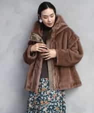 FMJAD50470 MICHEL KLEIN(ミッシェルクラン) ［2WAY］エコファーブルゾン ブラウン