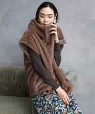 FMJAD50470 MICHEL KLEIN(ミッシェルクラン) ［2WAY］エコファーブルゾン ブラウン