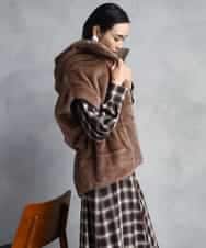 FMJAD50470 MICHEL KLEIN(ミッシェルクラン) ［2WAY］エコファーブルゾン ブラウン