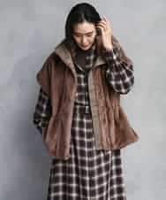 FMJAD50470 MICHEL KLEIN(ミッシェルクラン) ［2WAY］エコファーブルゾン ブラウン