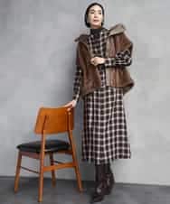 FMJAD50470 MICHEL KLEIN(ミッシェルクラン) ［2WAY］エコファーブルゾン ブラウン