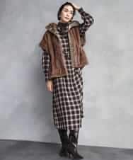 FMJAD50470 MICHEL KLEIN(ミッシェルクラン) ［2WAY］エコファーブルゾン ブラウン