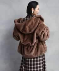 FMJAD50470 MICHEL KLEIN(ミッシェルクラン) ［2WAY］エコファーブルゾン ブラウン