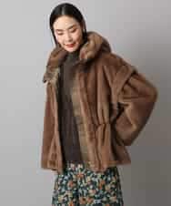 FMJAD50470 MICHEL KLEIN(ミッシェルクラン) ［2WAY］エコファーブルゾン ブラウン