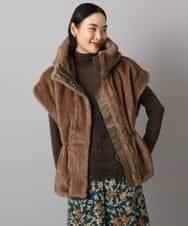 FMJAD50470 MICHEL KLEIN(ミッシェルクラン) ［2WAY］エコファーブルゾン ブラウン